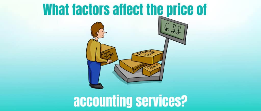 What factors affect the price of accounting services?